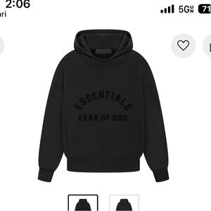 Kids essentials hoodie fear of god
